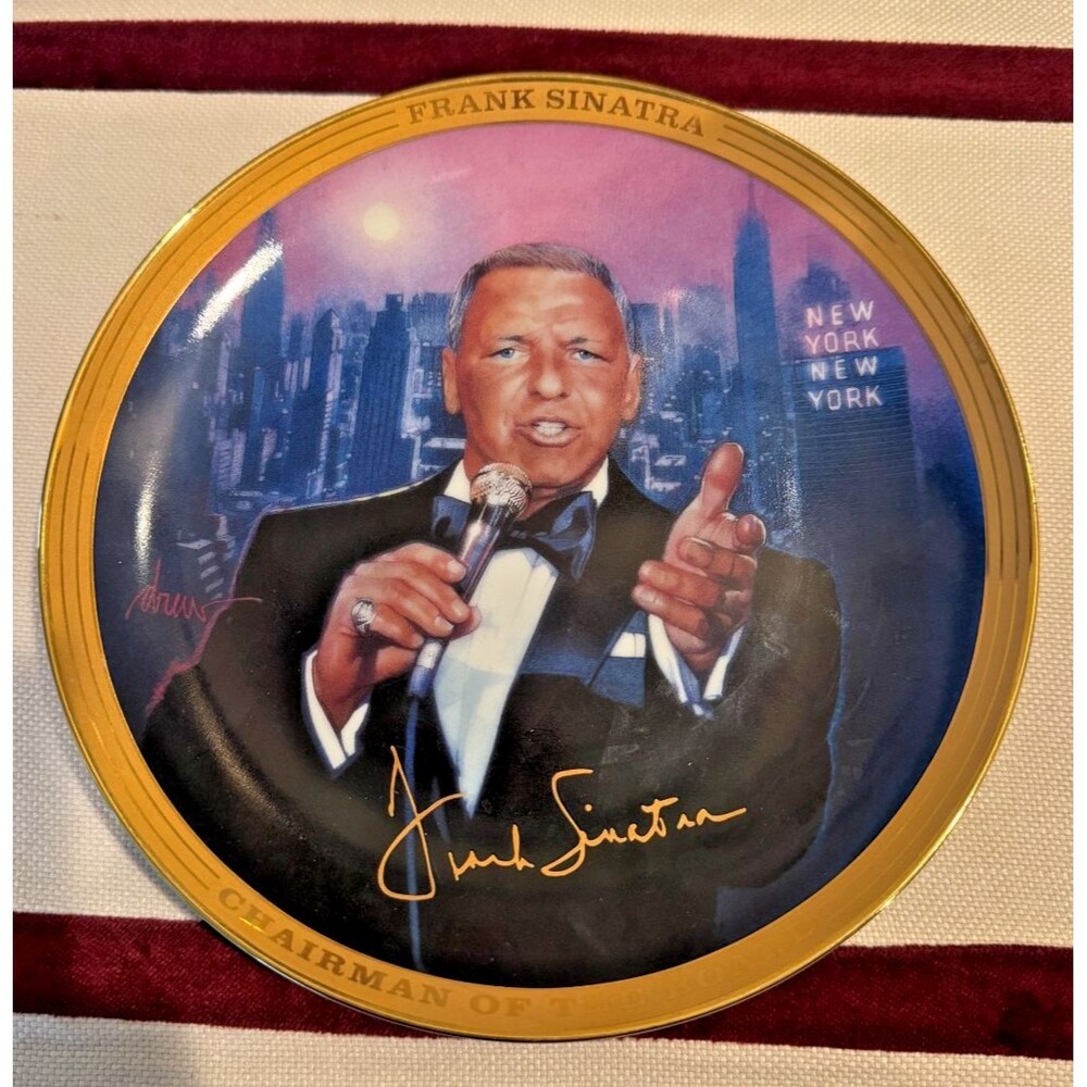 Franklin Mint Frank Sinatra Limited Edition New York Porcelain Collector Plate